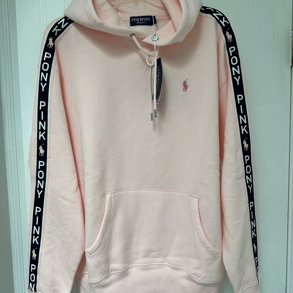 New Ralph Lauren Light Pink Hoodie Medium